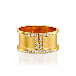Elegant Art Deco Diamond 14k Gold Ring - M4011