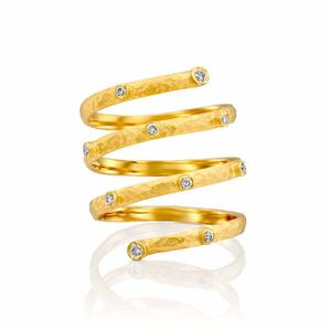 Wrap Gold Ring Diamond 14k Gold Ring - M6608