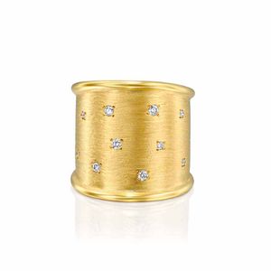 Scattered Diamond 14k Gold Ring - M5874