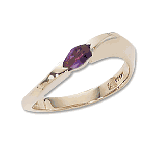 Marquis Amethyst Ring - 14K Yellow Gold Size 7 - 70388AM