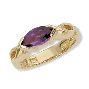 Marquis Amethyst Ring - 14K Yellow Gold Size 7 - 70903AM