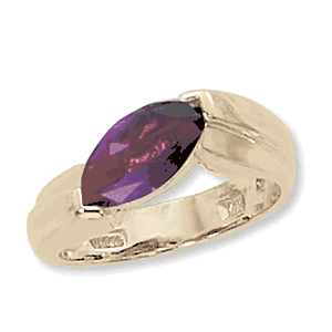 Marquis Amethyst Ring - 14K Yellow Gold Size 7 - 70910AM