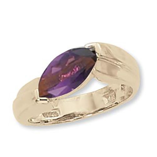 Marquis Amethyst Ring - 14K Yellow Gold Size 7 - 70910AM