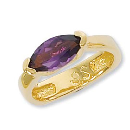 Marquis Amethyst Ring - 14K Yellow Gold Size 7 - 70909AM