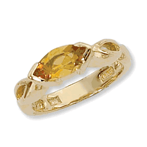 Marquis Citrine Ring - 14K Yellow Gold Size 7 - 70903CI