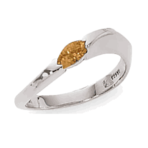 Marquis Citrine Ring - Sterling Silver Size 7 - 70388CI-SS