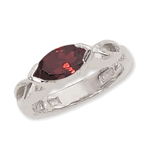 Marquis Garnet Ring - Sterling Silver Size 7 - 70903GA-SS