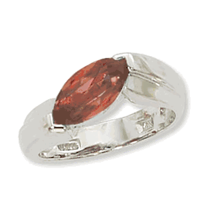 Marquis Garnet Ring - Sterling Silver Size 7 - 70910GA-SS