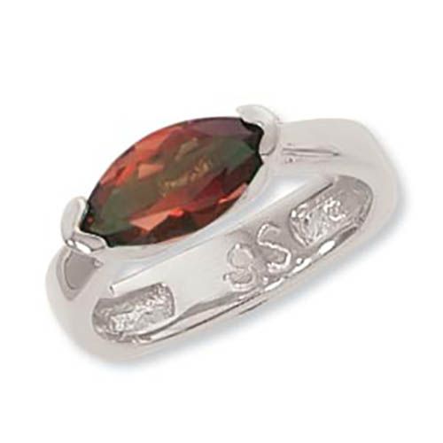Marquis Garnet Ring - Sterling Silver Size 7 - 70909GA-SS