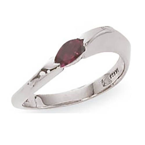Marquis Rhodolite Ring - Sterling Silver Size 7
