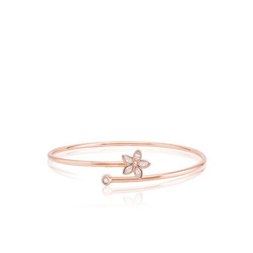 Marquise Diamond Flower Bangle, Hawaiian Inspired Bangle, KPG-0013/ RG