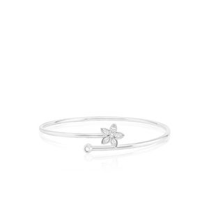 Marquise Diamond Flower Bangle, Hawaiian Inspired  Bangle, KPG-0013/ WG