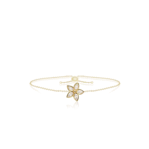 Marquise Diamond Flower Bracelet 12mm, Hawaiian Inspired Bracelet, KPB-0015