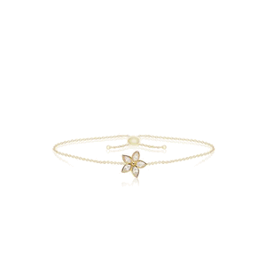 Marquise Diamond Flower Bracelet 9mm, Hawaiian Inspired Bracelet, KPB-0014