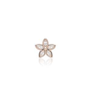 Marquise Diamond Flower Pendant 11mm, Hawaiian Inspired Pendant, KPP-0019/ RG