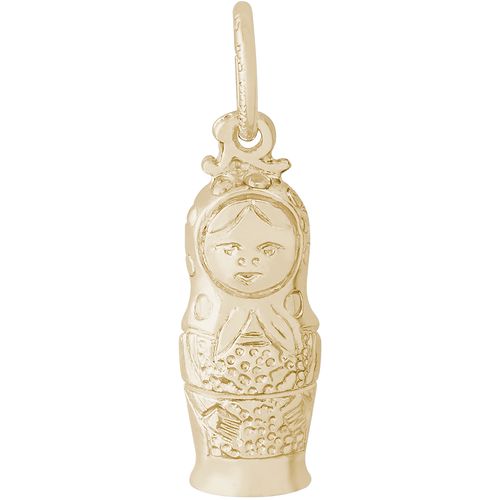 Matryoshka Doll Small Charm - 14K Gold
