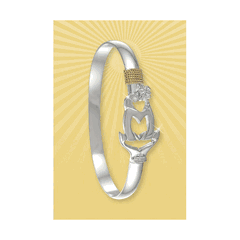 Maui Destination Bracelet - Sterling Silver & 14K Gold 6mm Wide