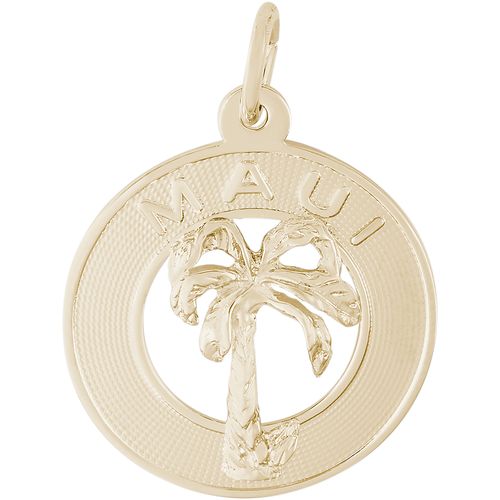 Maui Palm Charm - 10K Gold