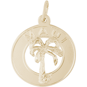 Maui Palm Charm - Gold Plated