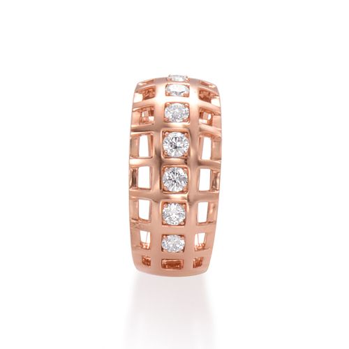 Medium Cross &#8211; Over Diamond Band, 0.54 Ct