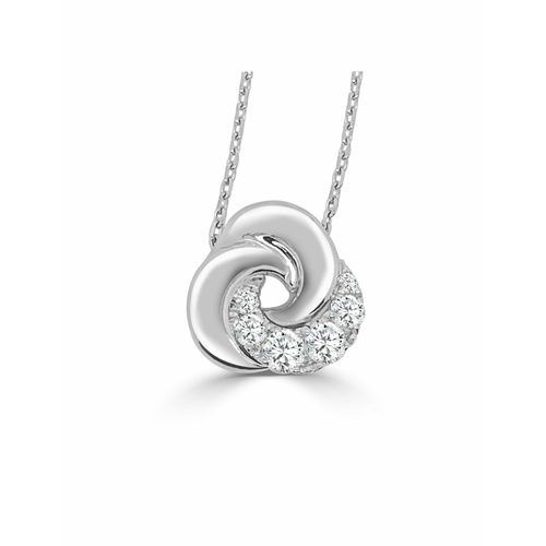 Medium Diamond Love Knot Pendant