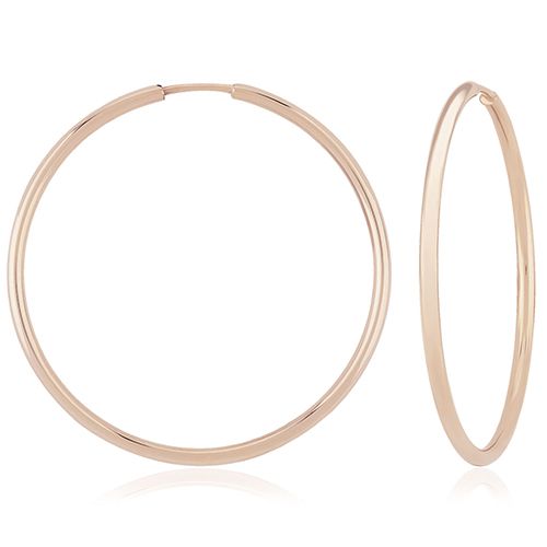 Medium Endless Hoop Earrings - 14K Rose Gold - 03-288R