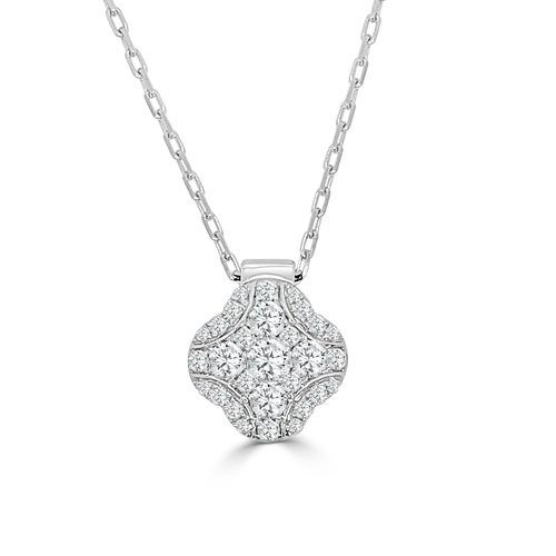 Medium Fiore  Venezia  All Diamond Pendant