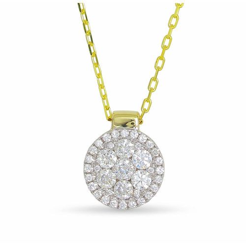 Medium Round Firenze II Diamond Cluster Pendant