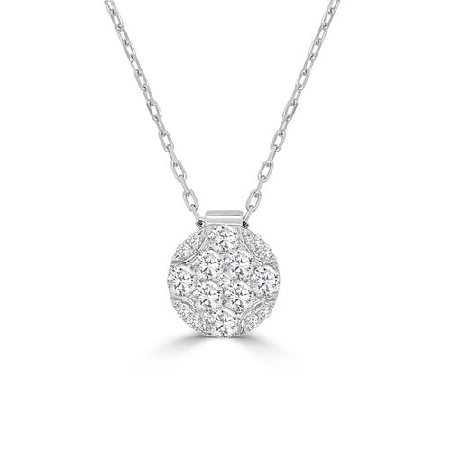 Medium Round  Venezia  All Diamond Pendant