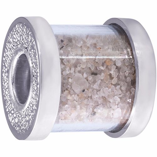 Medium Sand Bead Charm - 14K White Gold