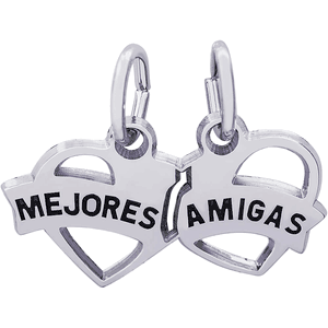 Mejores Amigas Charm - 14K White Gold - 10-8373