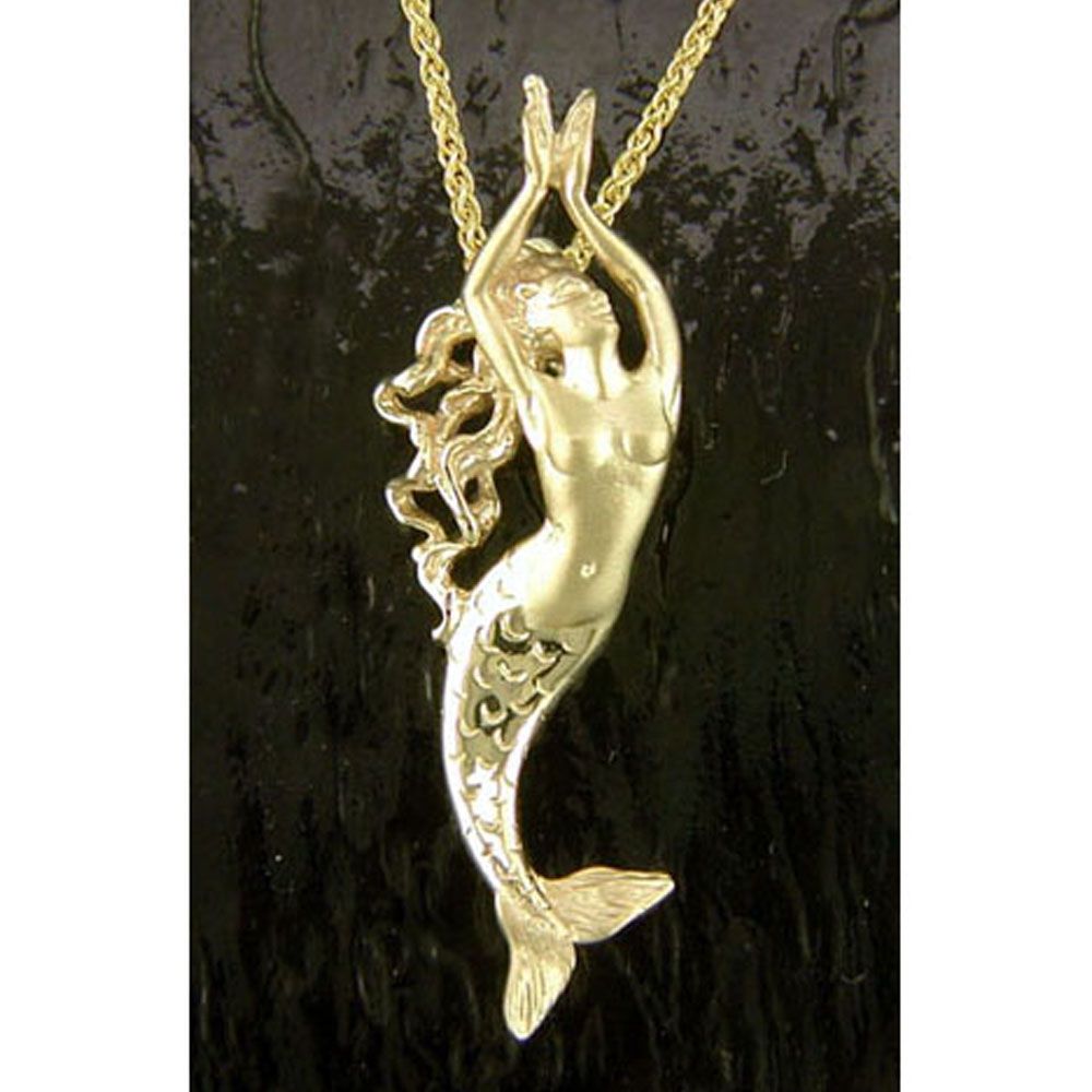 Yellow Gold Gold Mermaid Charm SD-M042 Mermaid Pendant 14K Gold