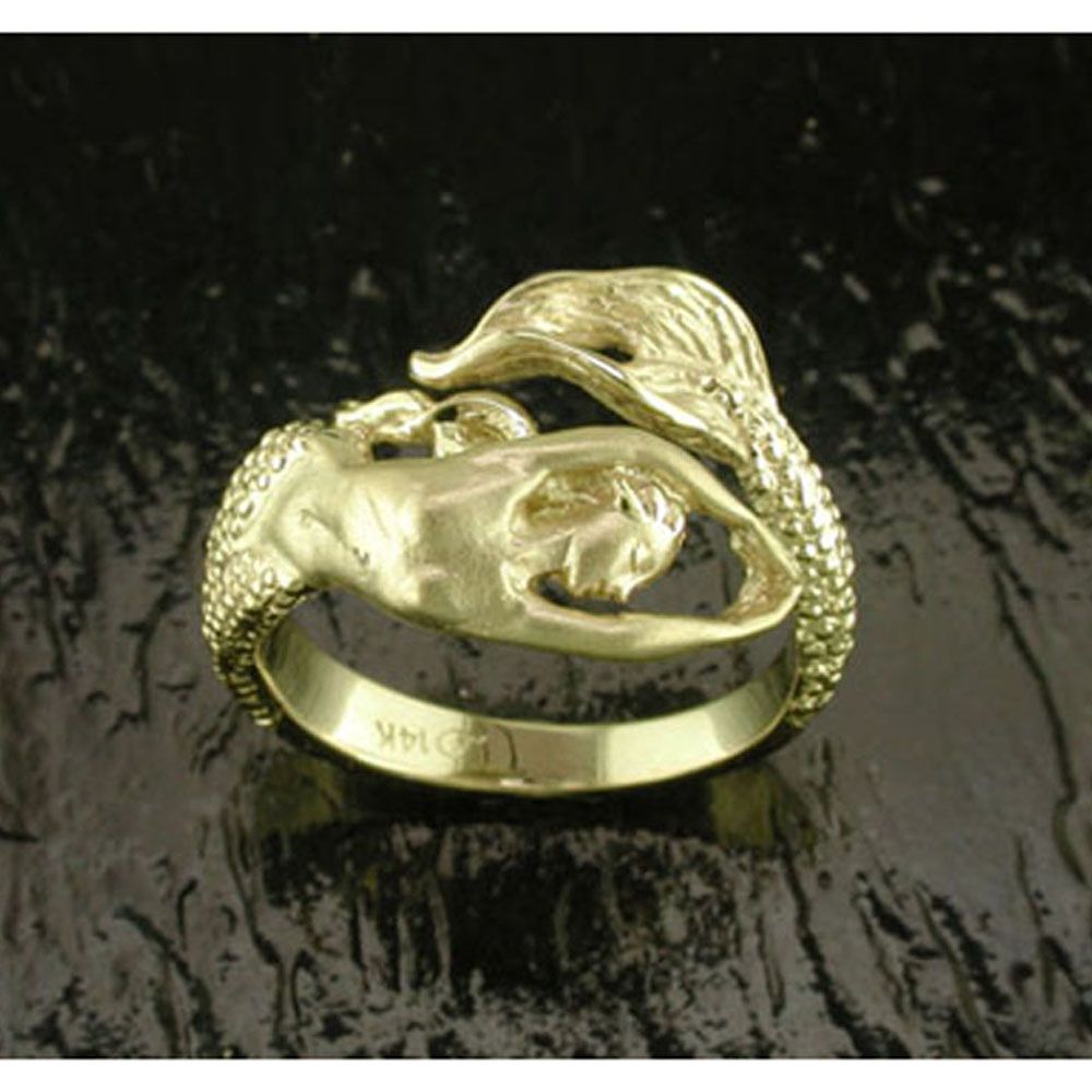 SD-MR005 Mermaid Ring with Wrap Around Style 14K Gold