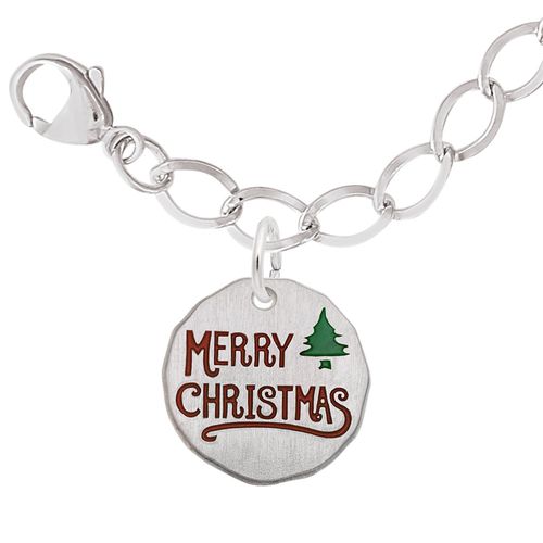Merry Christmas Bracelet Set - Sterling Silver 7 Inch - 27-1634-ss