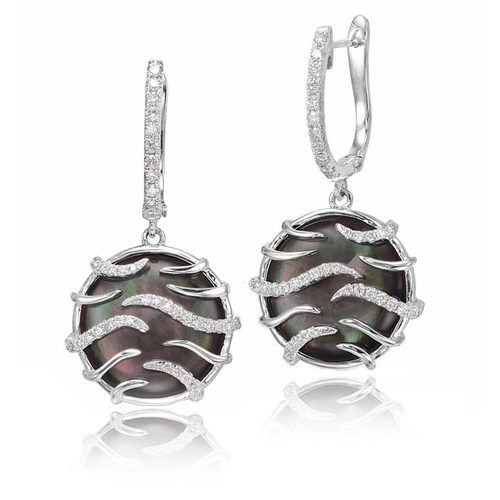 Mini Round Luna Diamond Earrings