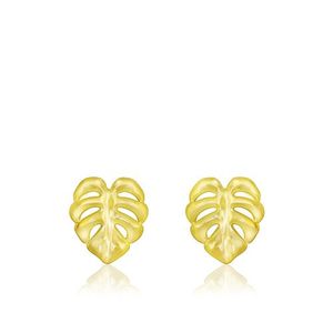 Monstera Stud Earrings