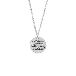 Moon And Back Necklace Set - Sterling Silver - 29-1535-87-SS