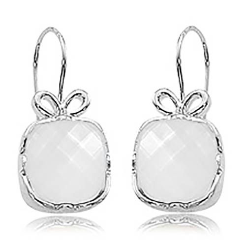 MOP Checkerboard Earrings - Sterling Silver