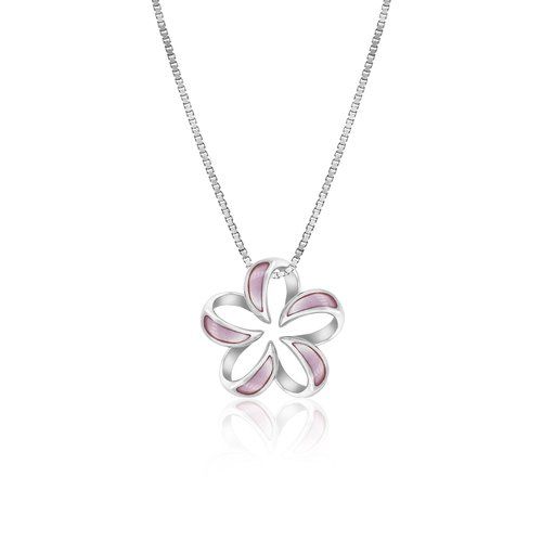 Mother of Pearl Floating Plumeria Pendant 13mm, Hawaiian Inspired  Pendant, PCP-0049/ WG