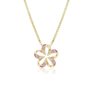 Mother of Pearl Floating Plumeria Pendant 13mm, Hawaiian Inspired  Pendant, PCP-0049/ YG