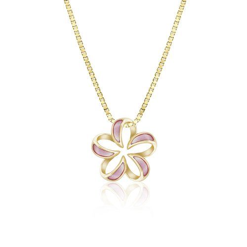 Mother of Pearl Floating Plumeria Pendant 13mm, Hawaiian Inspired  Pendant, PCP-0049/ YG