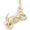 Motorcycle Charm Gold Plated - 10-1543