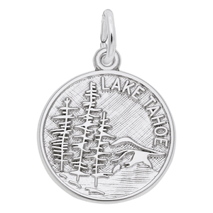 Mountain Scene Lake Tahoe Charm - Sterling Silver - 10-8477-s