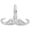 Moustache 3 Dimensional Charm - 14K White Gold - 10-1531-wg