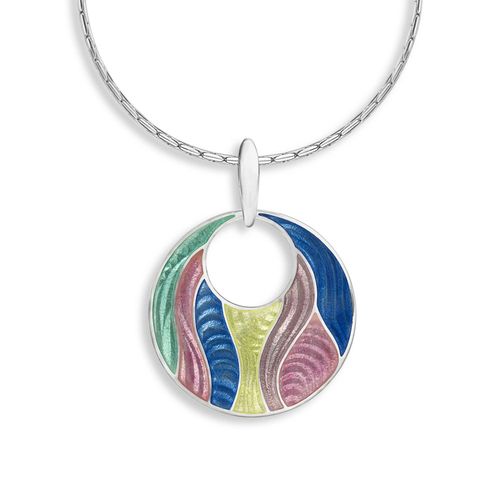 Multi Pink Rio Circle Necklace, Sterling Silver - NN0489A