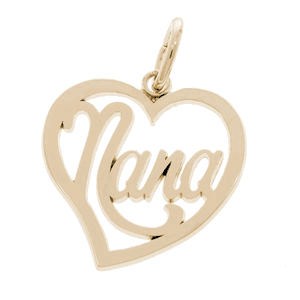 Nana Heart Charm - Gold Plated - 10-1910-0-GP