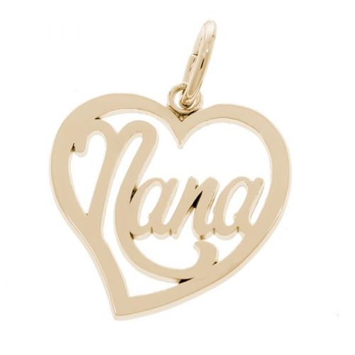 Nana Heart Charm - Gold Plated - 10-1910-0-GP
