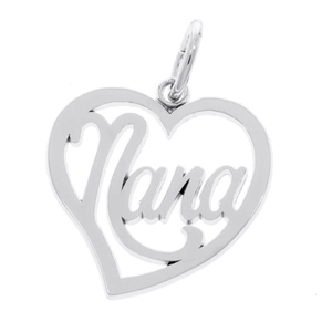 Nana Heart Charm - Sterling Silver - 10-1910-0-SS