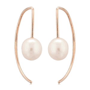 14kr Curved Threader W-fwp Earrings - 14351FPRG