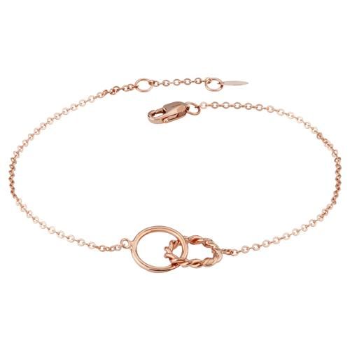 14kr Pln-twist Rings 9 Inch -10 Inch  Adjustable Anklet - 9024279RG